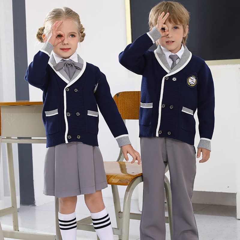セーラー服 兄妹お揃い学院風制服カーディガンセット