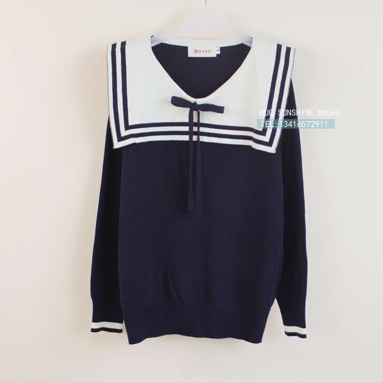 セーラー服 セーラー風ニットカーディガン マリンスタイル