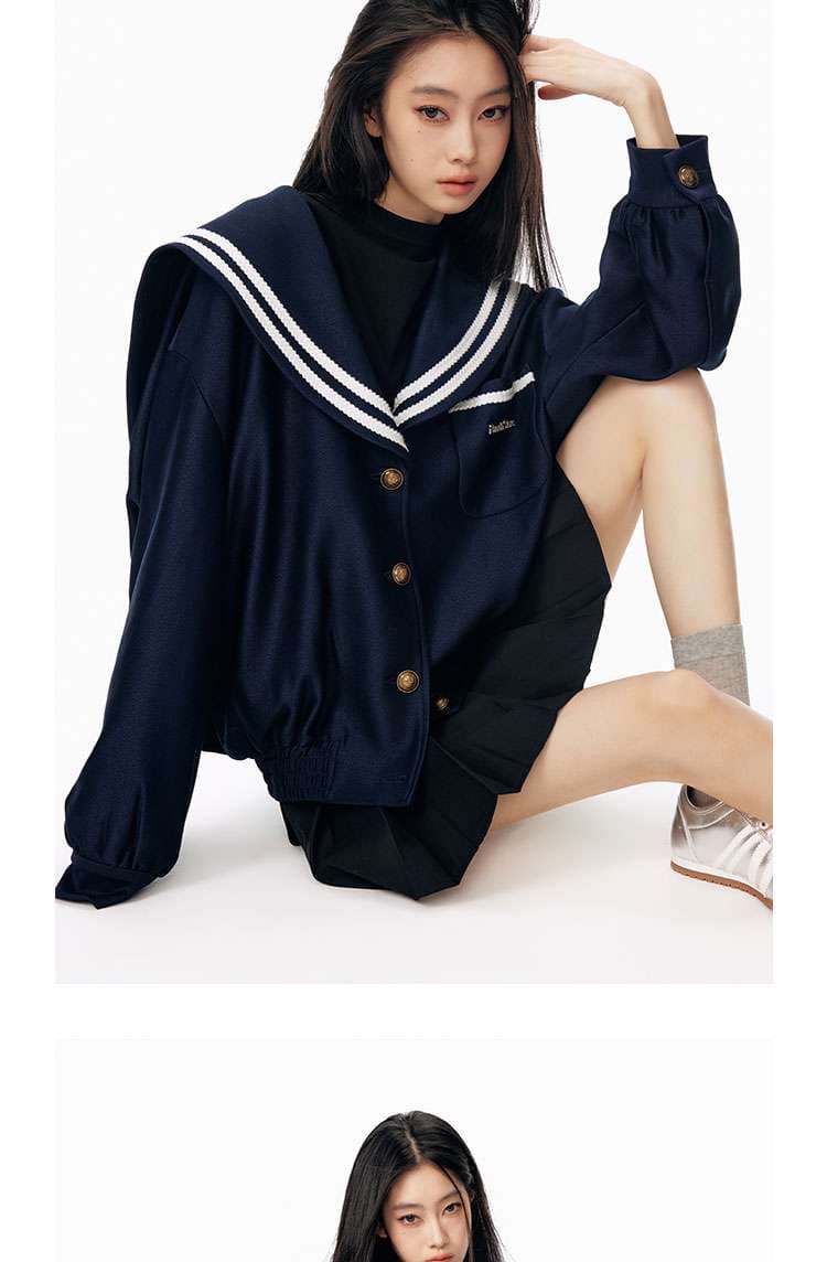 セーラー服 風オーバーサイズジャケット