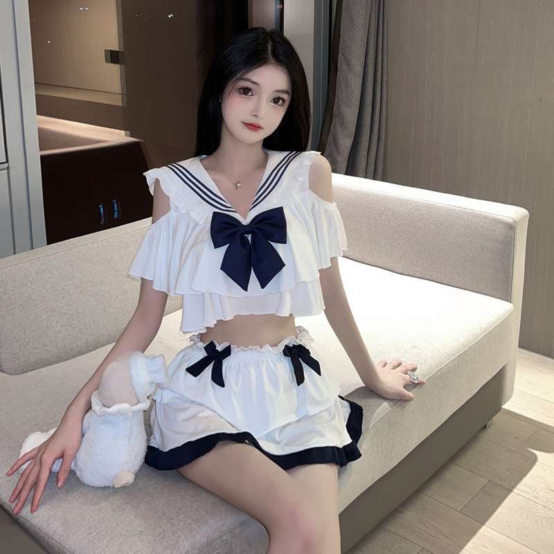 セーラー服 フリルセーラー風半袖ブラウス