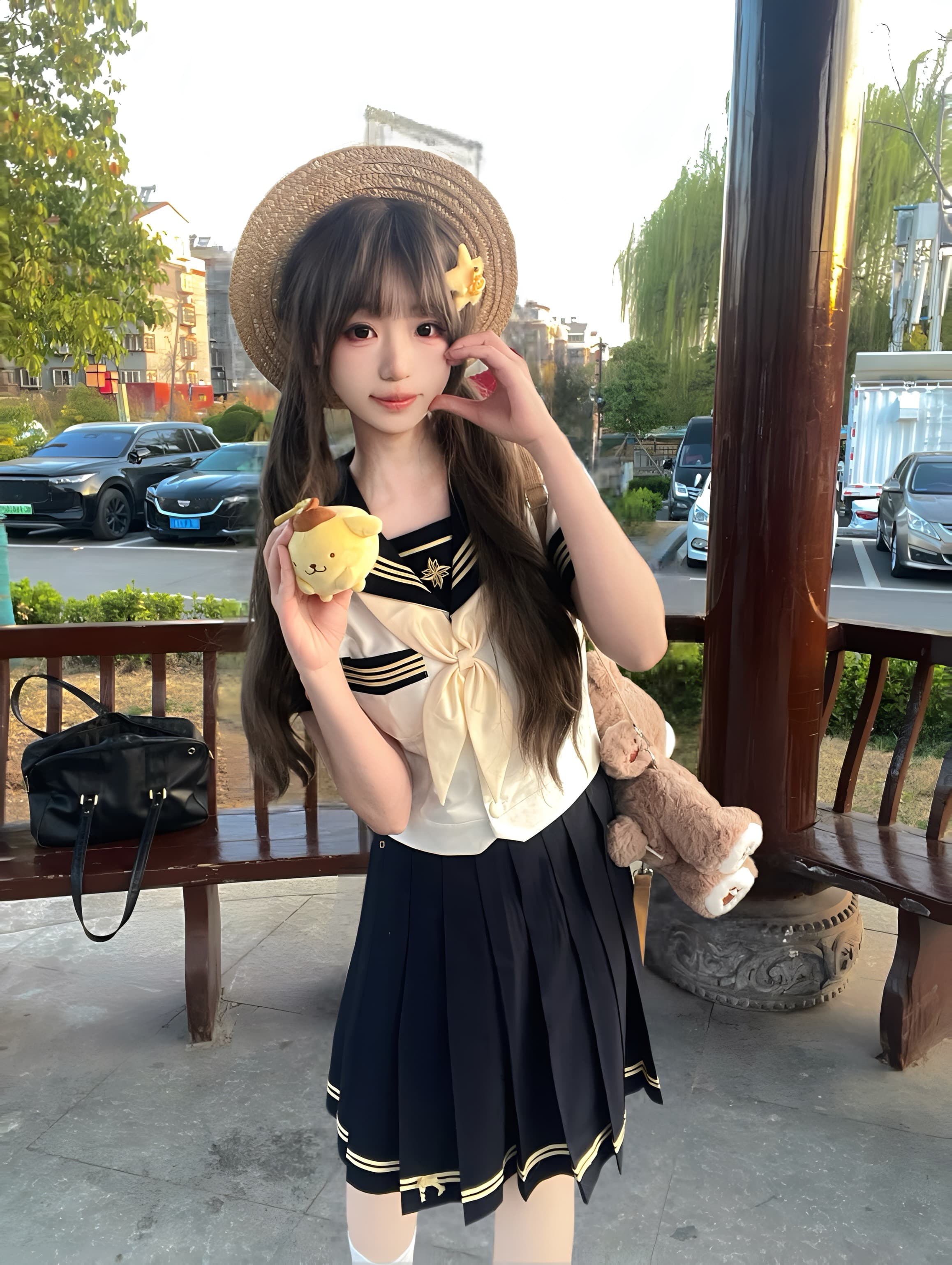セーラー服 刺繍入りマリンセーラーブラウス