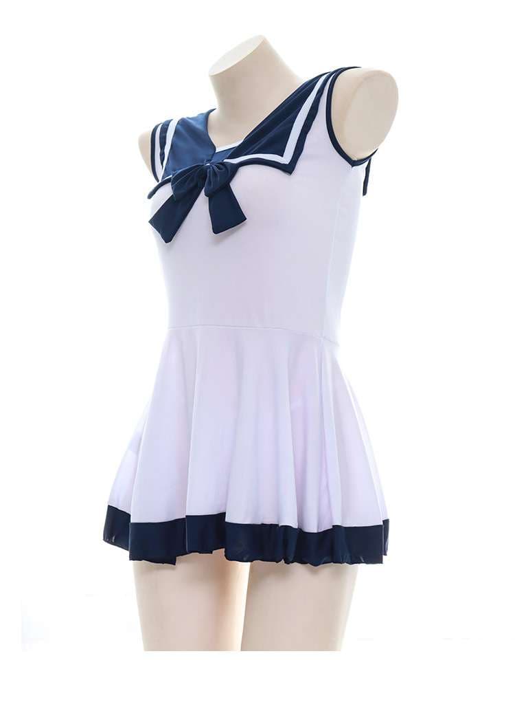 セーラー服 ネイビーセーラーカラー ミニワンピース