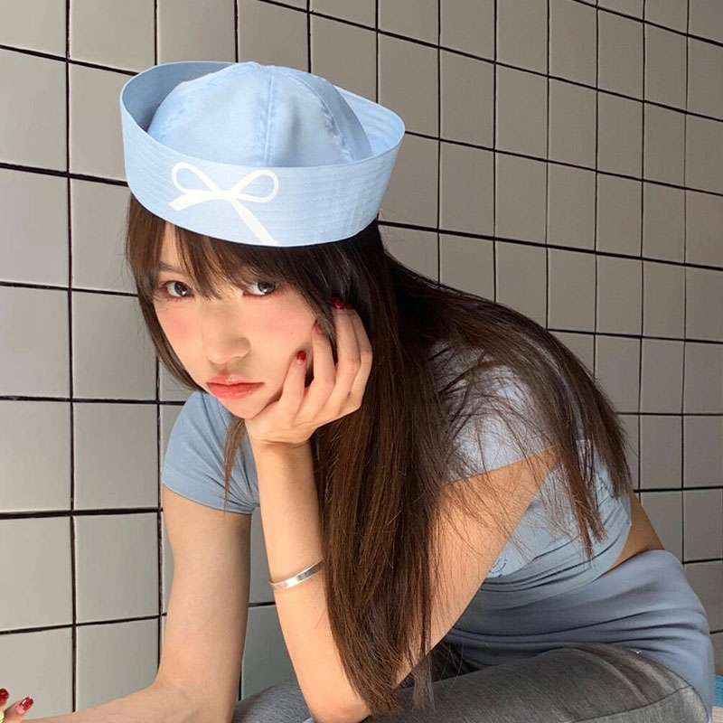セーラー服 パステルブルー セーラー帽子