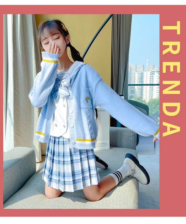 セーラー服 パステルカラー セーラー風 カーディガンセット