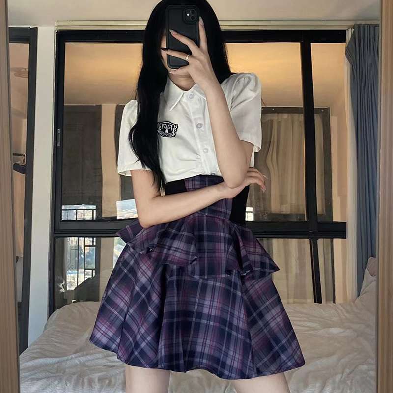 セーラー服 学生風フリルスカート制服セット