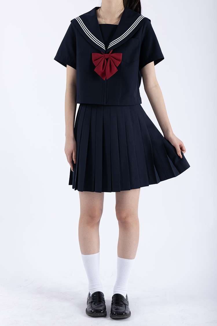 セーラー服 伝統的 リボン付き制服セット
