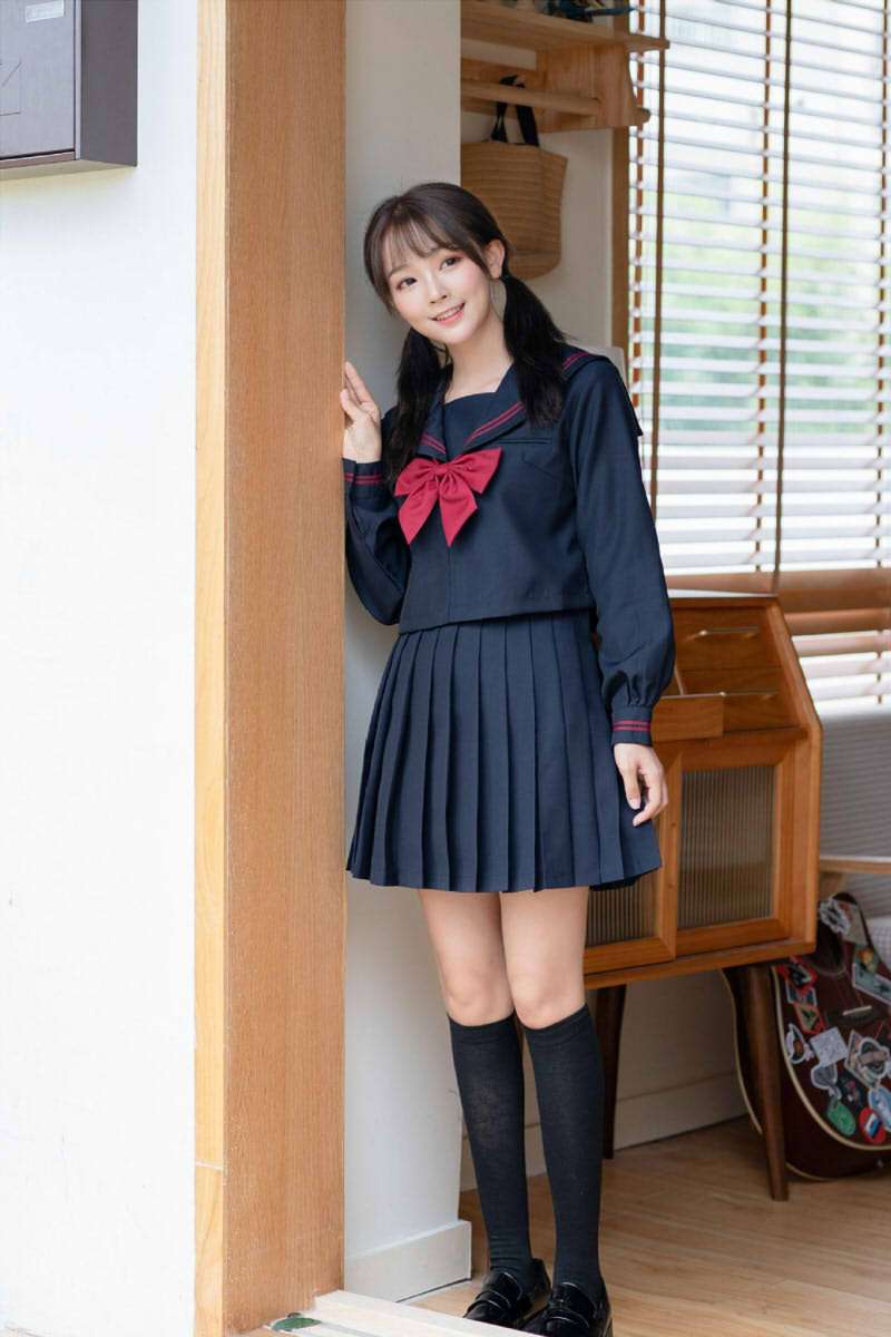 セーラー服 学生風レトロ 上下セット