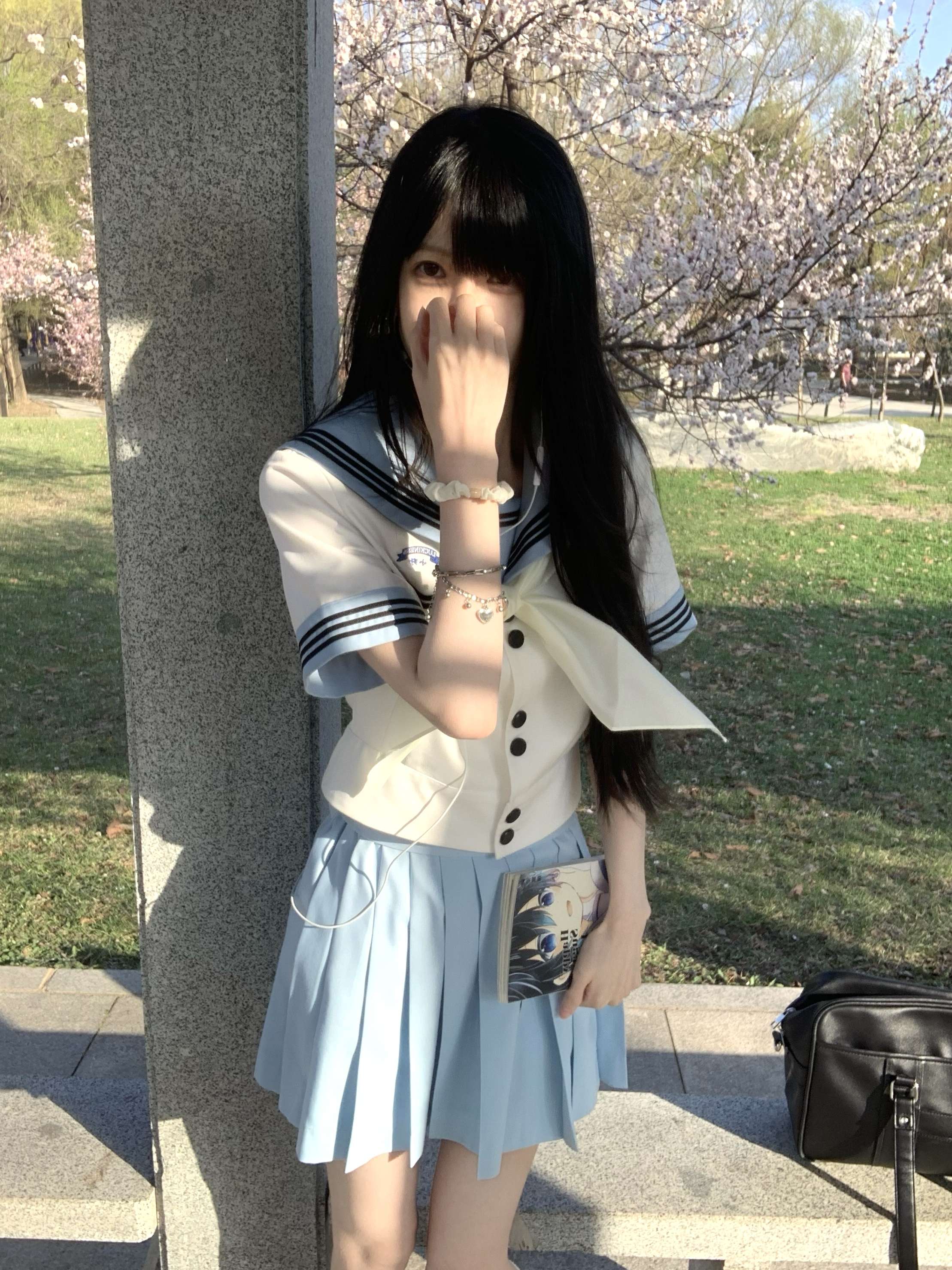 セーラー服 春風 ホワイト&ライトブルー