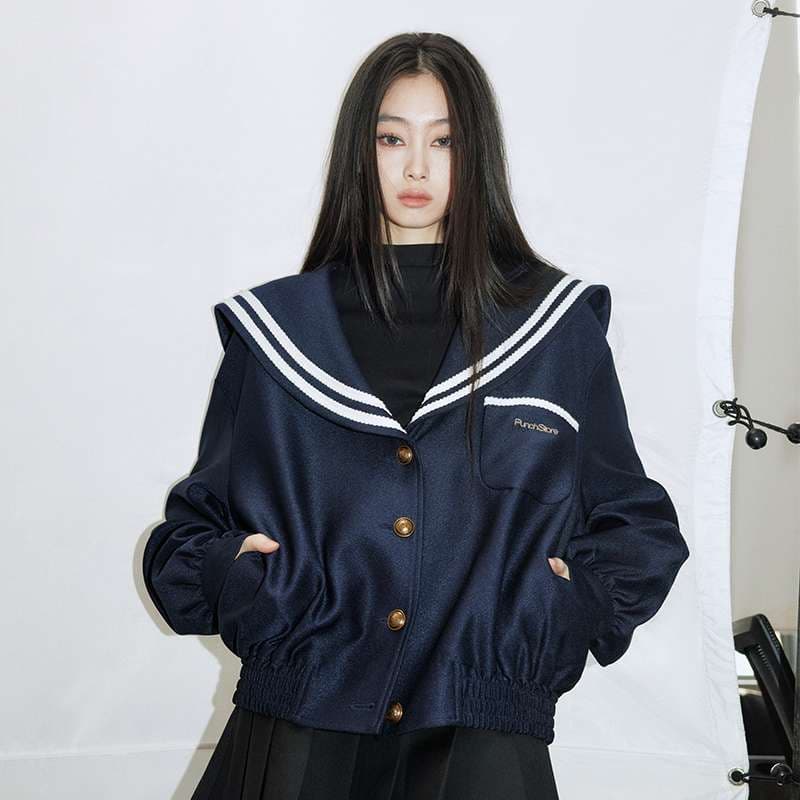 セーラー服 風オーバーサイズジャケット