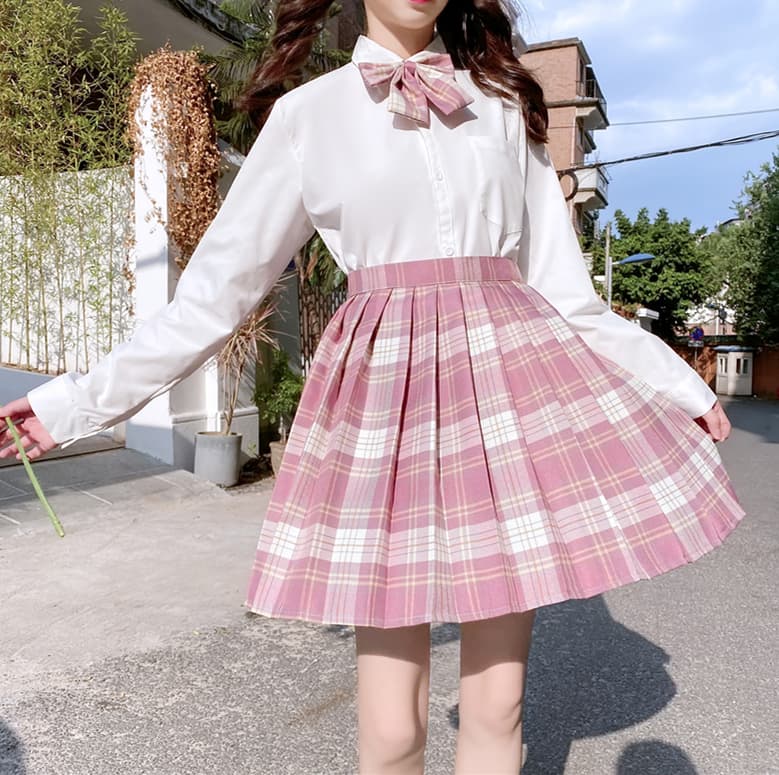 セーラー服 襟付きリボン長袖ブラウス