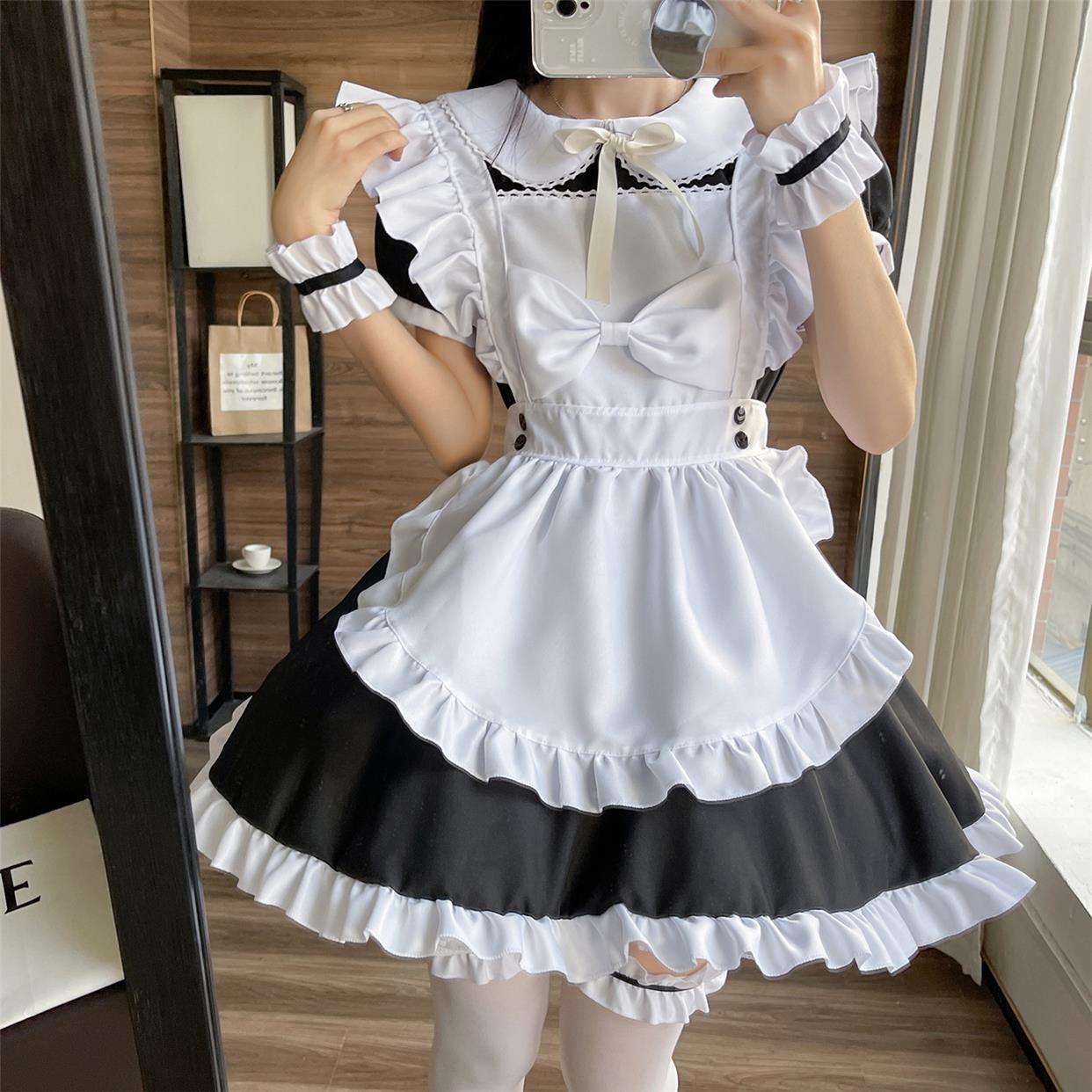 セーラー服 ふりふりメイド服コスチューム セット