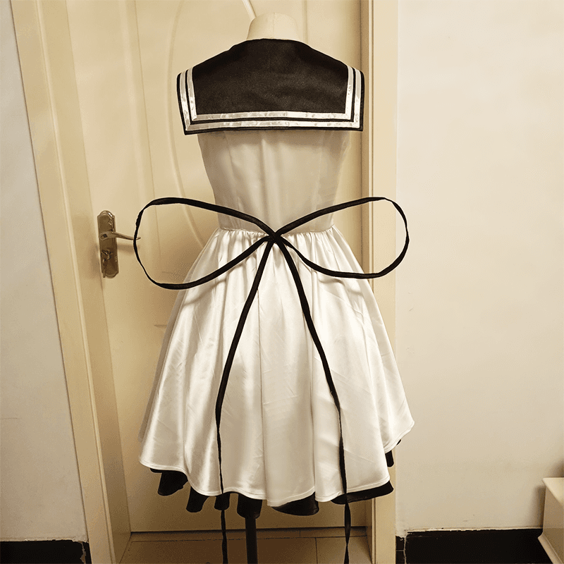 セーラー服 アニメ風セーラーカラー 白黒ツートンワンピース