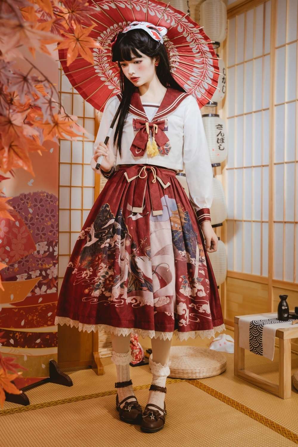 セーラー服 和風 風ロリータワンピース