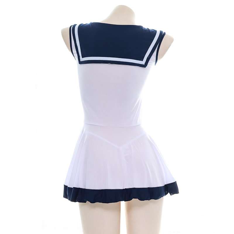 セーラー服 ネイビーセーラーカラー ミニワンピース