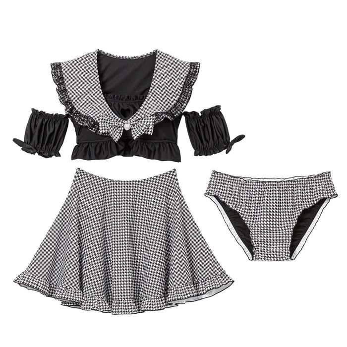 セーラー服 フリルたっぷりセーラー風ツーピース水着