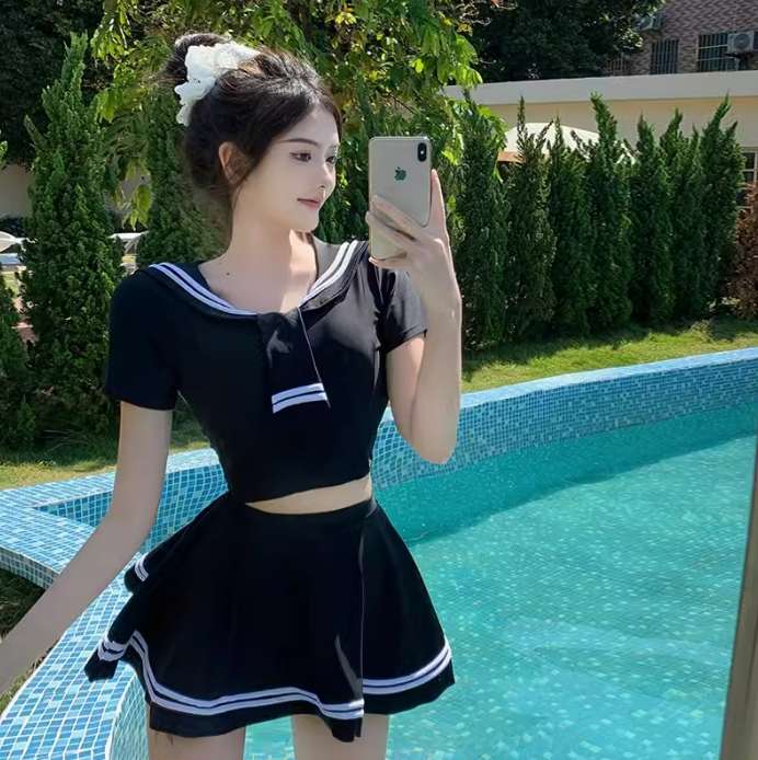セーラー服 セーラー風デザインツーピース水着