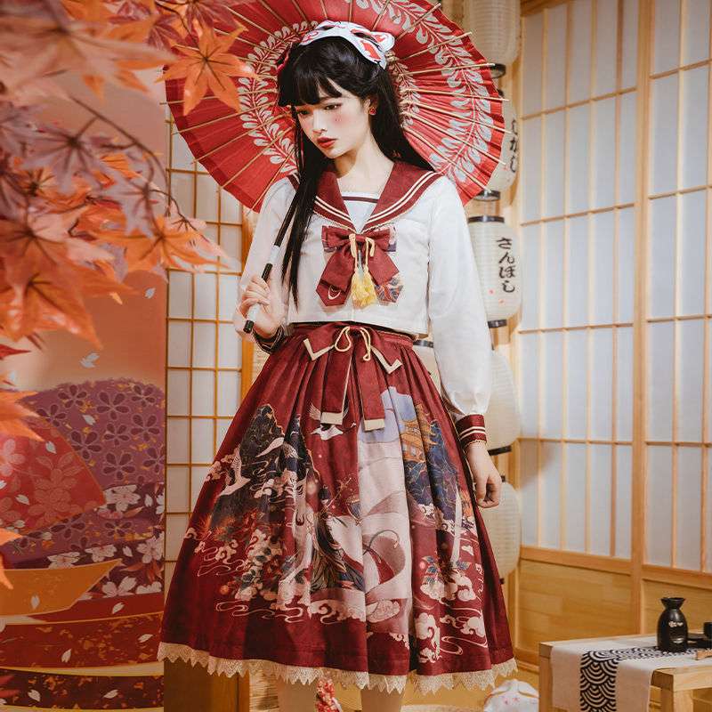 セーラー服 和風 風ロリータワンピース