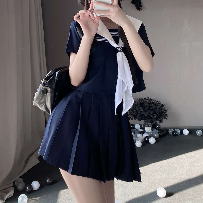 セーラー服 キュートな猫耳付き コスプレ衣装