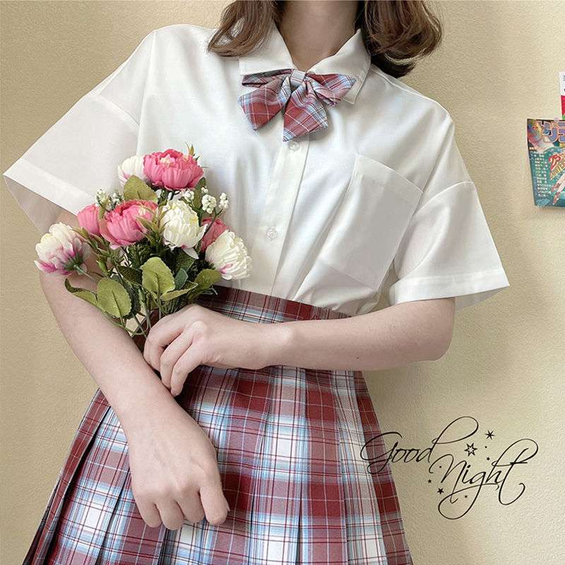 セーラー服 甘めガーリー制服風プリーツスカートセット