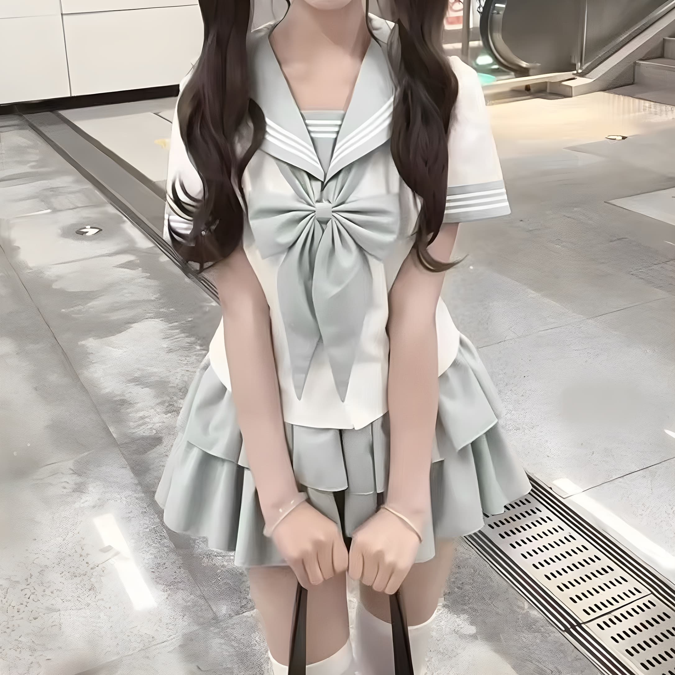 セーラー服 ふんわり三段フリル