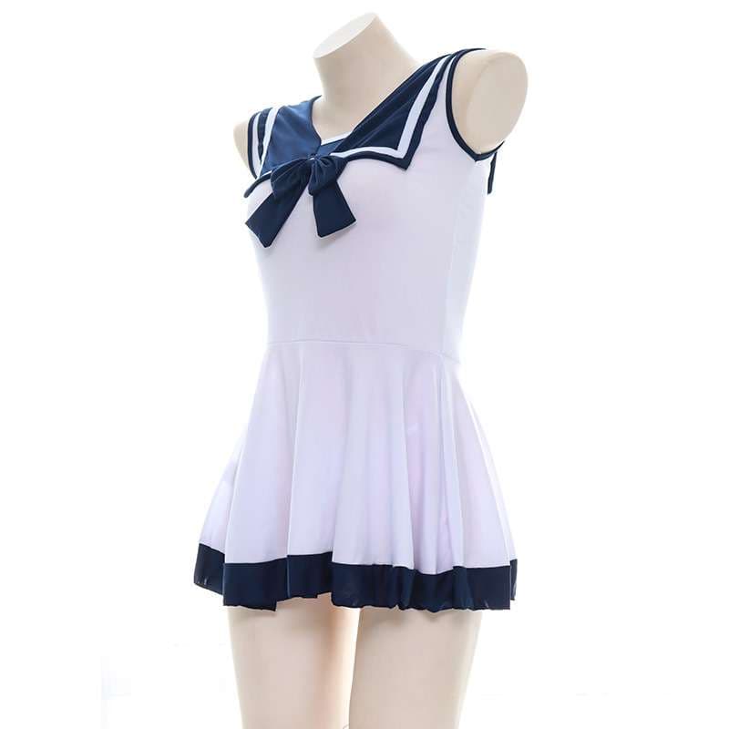 セーラー服 ネイビーセーラーカラー ミニワンピース