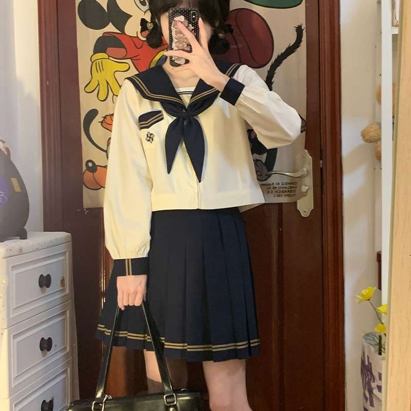 セーラー服 レトロ風 コスプレ3点セット