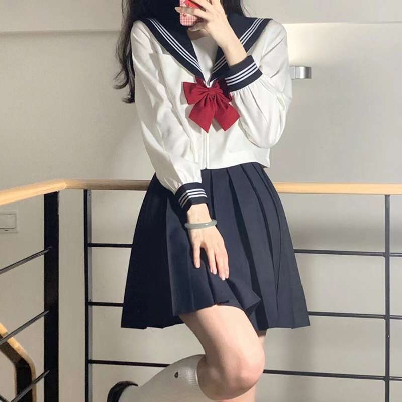 セーラー服 JK風 コスプレ衣装 夏冬2WAY