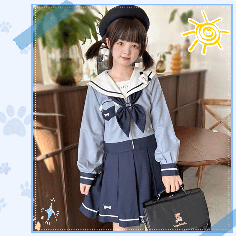 セーラー服 うさぎさん刺繍入り制服スタイル