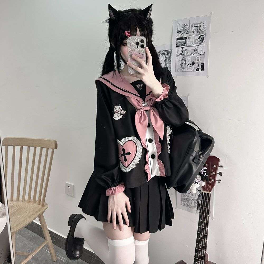 セーラー服 猫耳ゴシックロリータ ワンピース