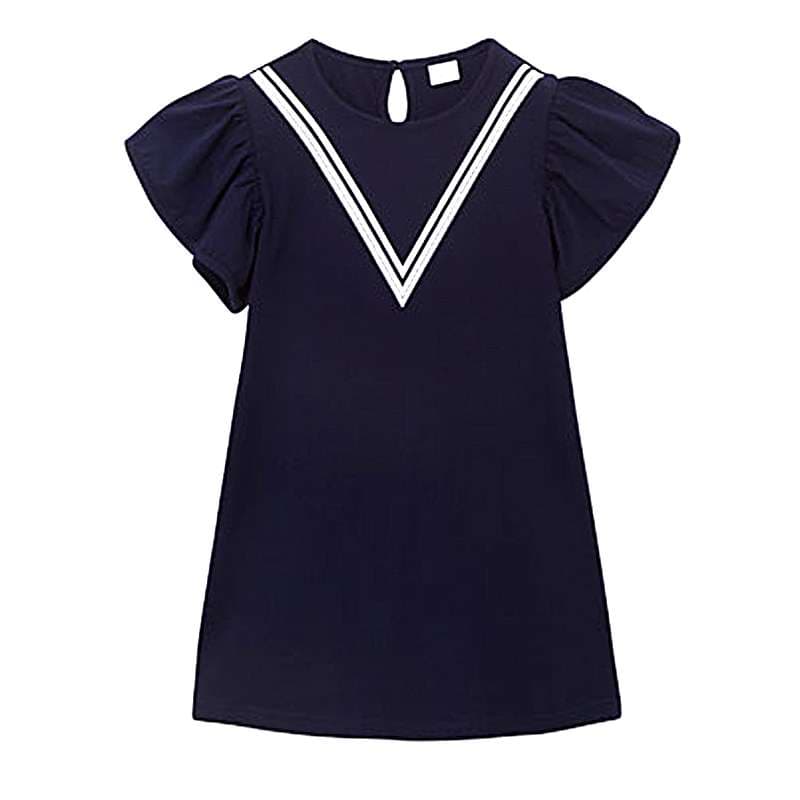 セーラー服 セーラー風デザイン フリル袖カットソー