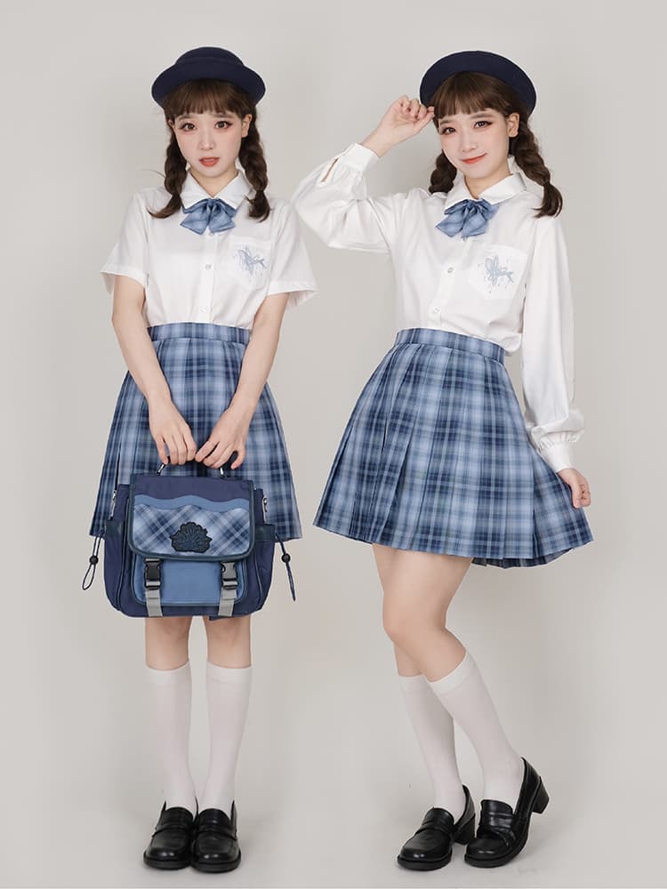 セーラー服 清楚系学園風セーラー襟長袖ブラウス