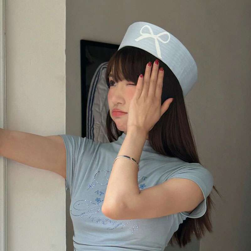 セーラー服 パステルブルー セーラー帽子