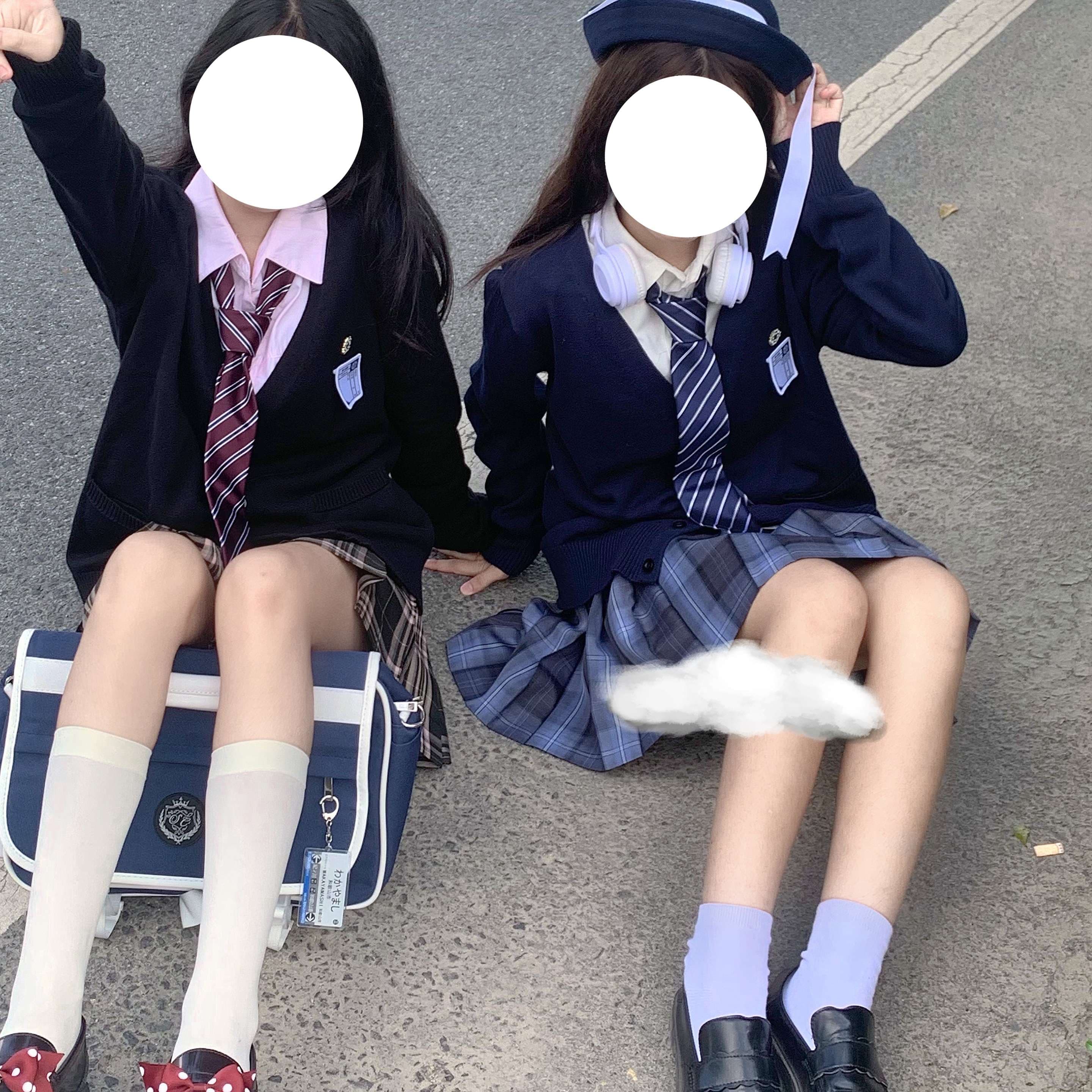 セーラー服 学生風カーディガン制服セット