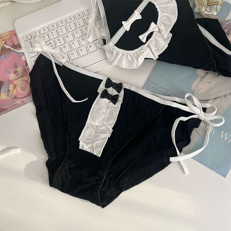 セーラー服 セクシーメイド風ブラックランジェリーセット