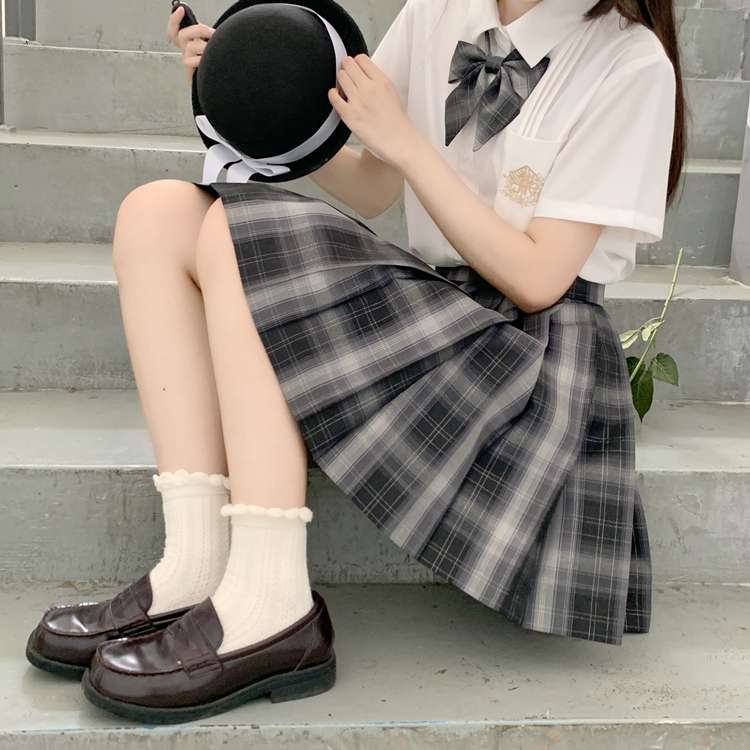 セーラー服 クラシックスタイル チェック柄スカート制服セット