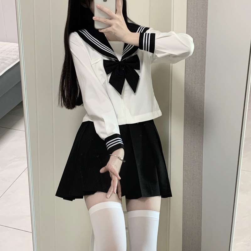セーラー服 リボン付き 上下セット