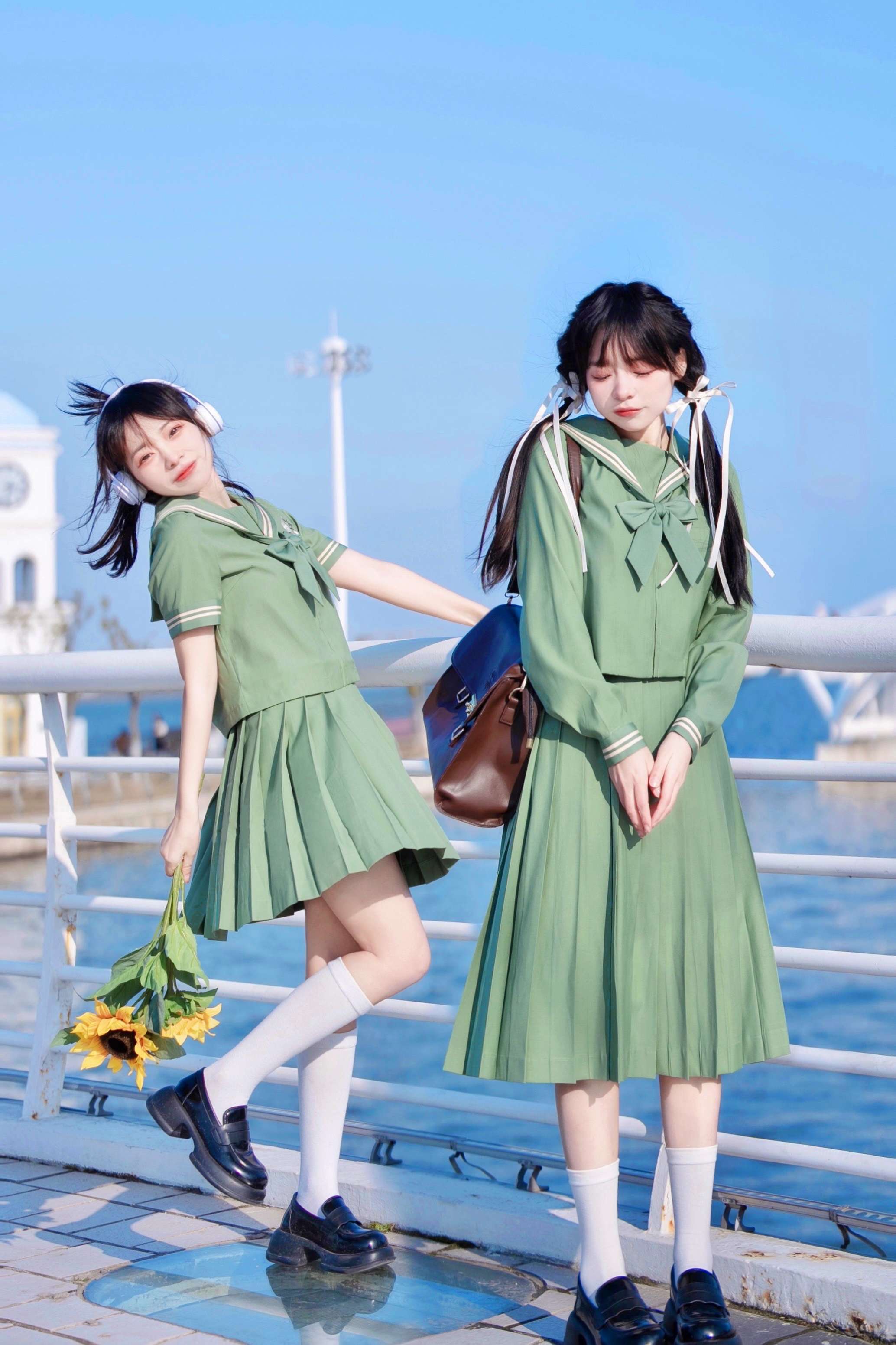 セーラー服 清涼感溢れる学園風セーラーワンピース