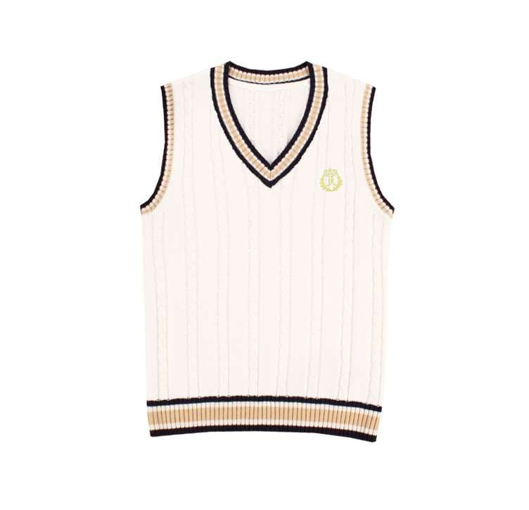 セーラー服 学園風Vネック ニットベスト