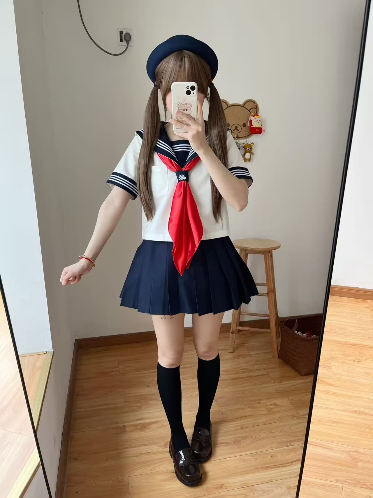 セーラー服 ベレー帽付き正統派