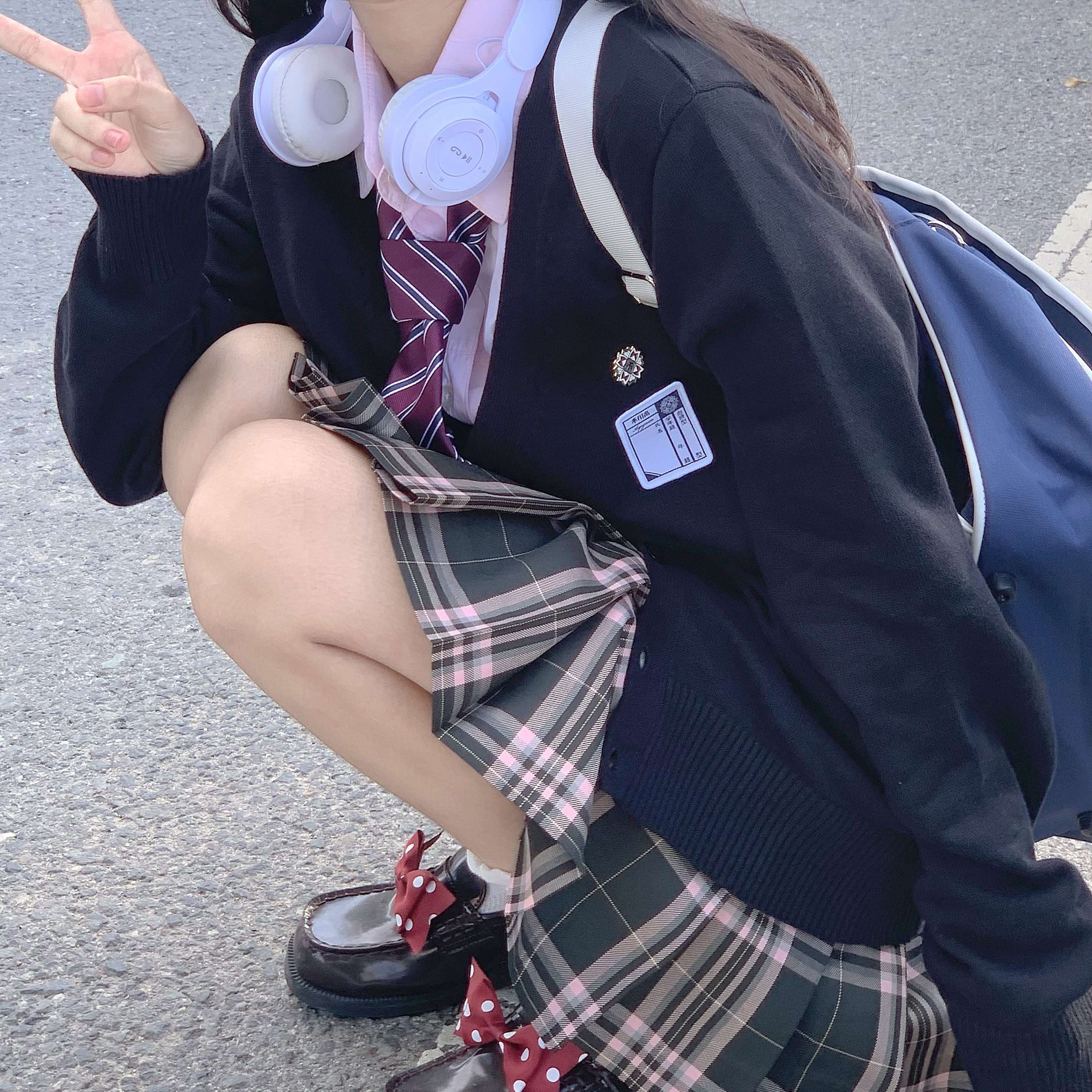 セーラー服 学生風カーディガン制服セット
