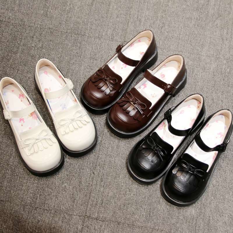 セーラー服 セーラーリボン付きメリージェーンシューズ
