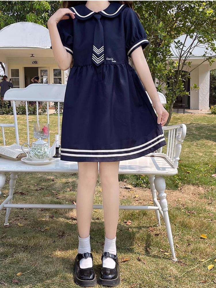 セーラー服 ネイビーセーラーカラー ワンピース