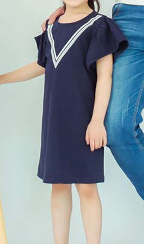 セーラー服 セーラー風デザイン フリル袖カットソー