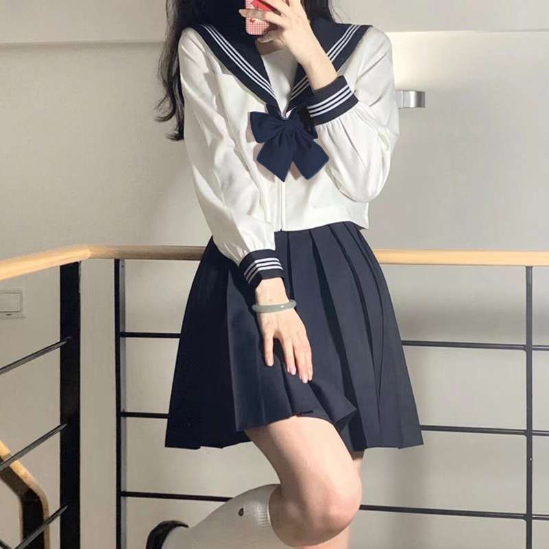 セーラー服 JK風 コスプレ衣装 夏冬2WAY