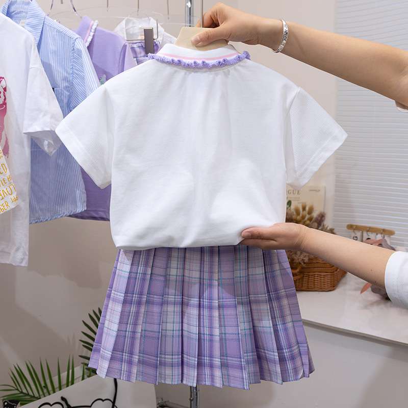 セーラー服 パステルカラーのキュートな子供用セーラー風制服セット