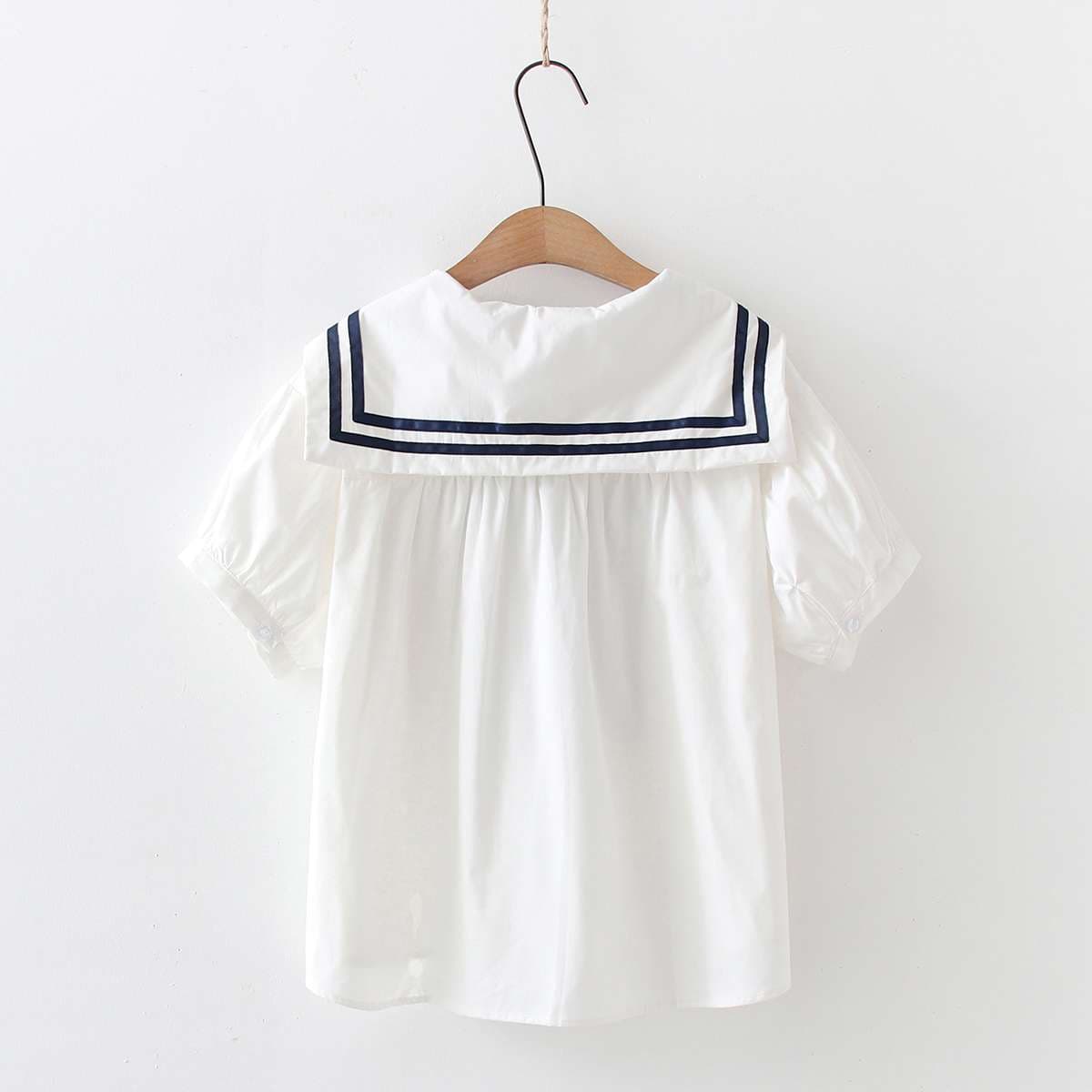 セーラー服 ネイビーセーラーカラー半袖ブラウス