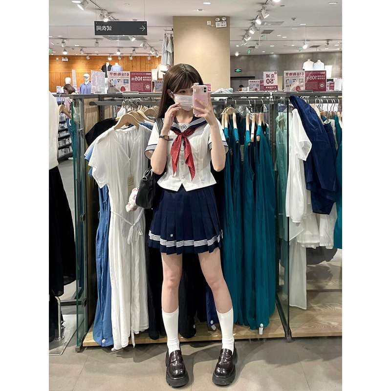 セーラー服 JK制服風セーラーブラウス