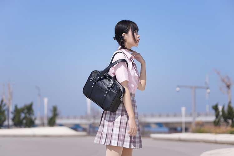 セーラー服 学生風ショルダーバッグ クラシック風レザー調