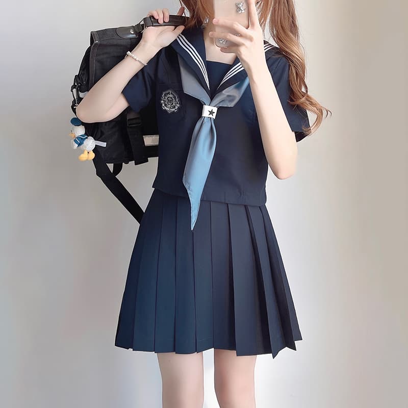 セーラー服 クラシック刺繍入り トップス