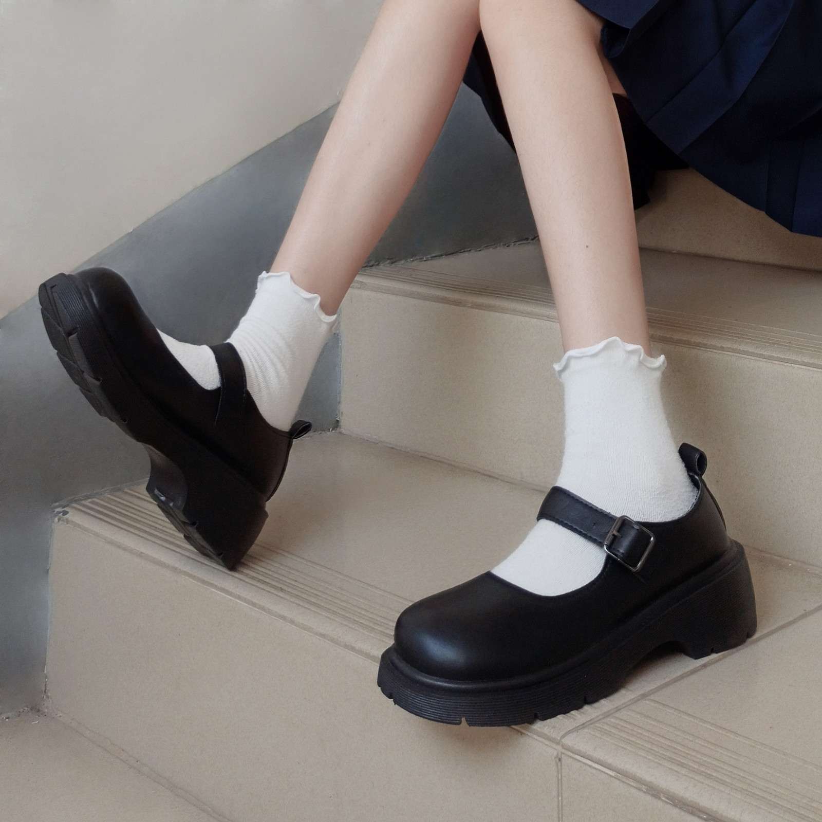 セーラー服 クラシックメリージェーンシューズ セーラールック